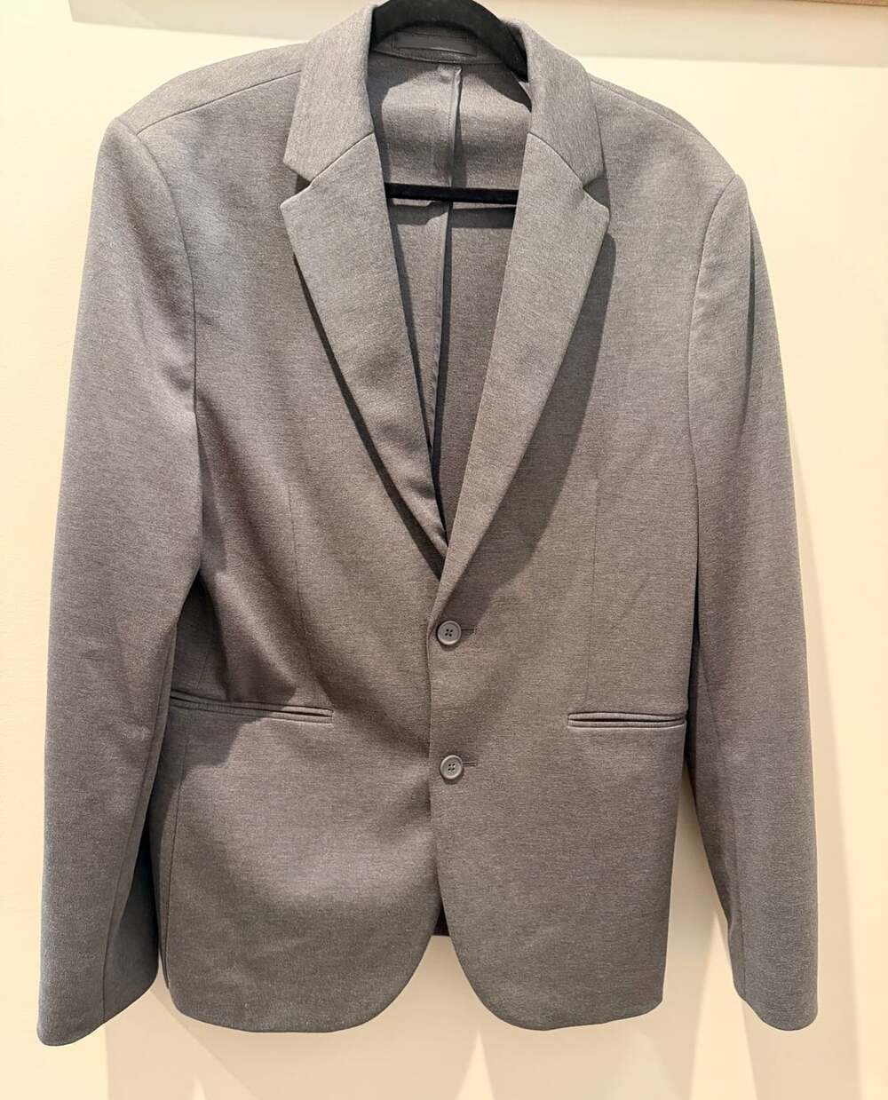 Primark Slim Fit Stretch Blazer Size 42R Grey Knit